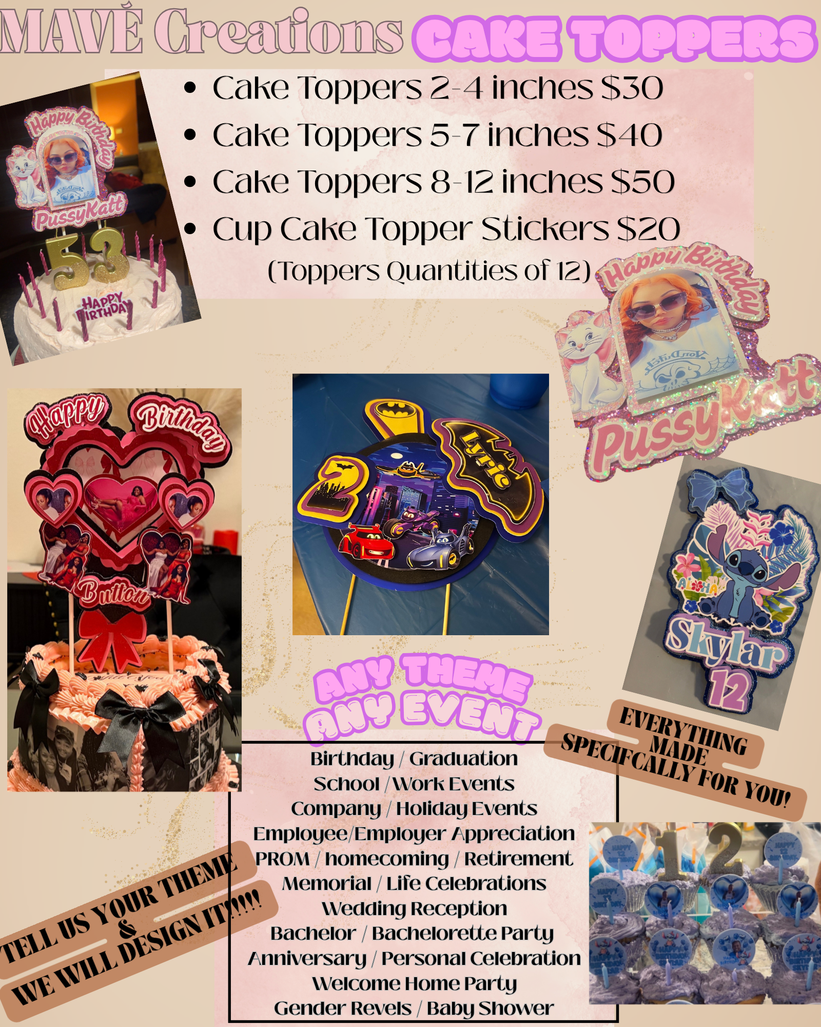 Custom Cake Toppers