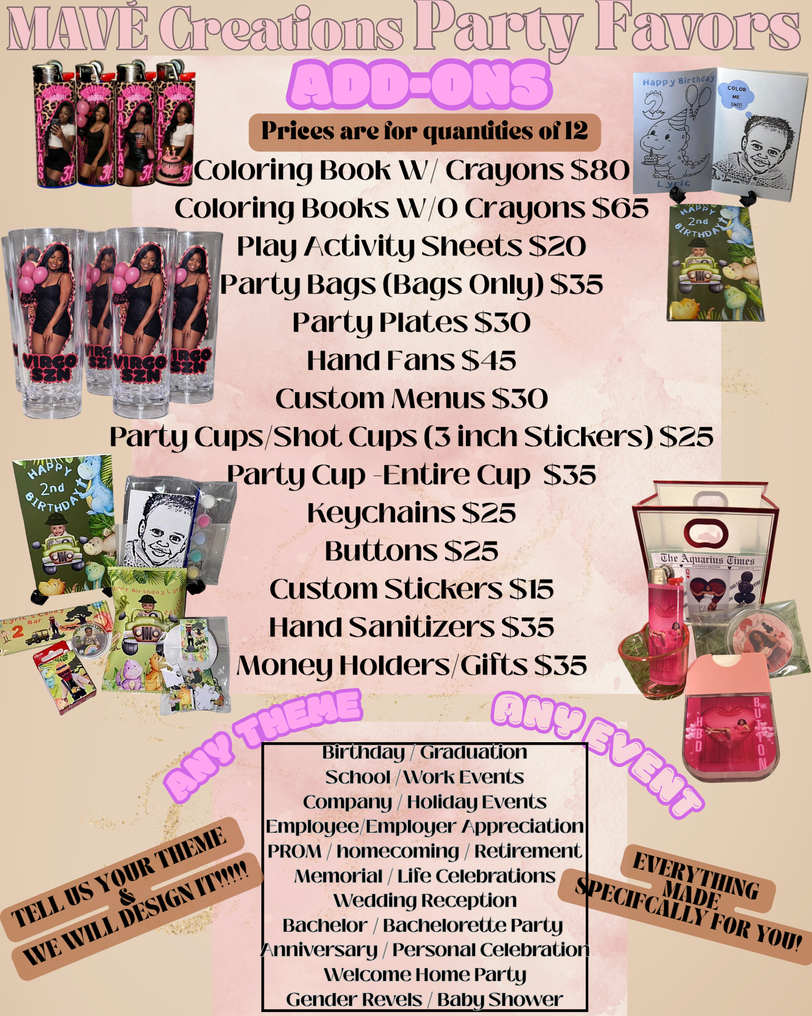 Party Favor Add-Ons