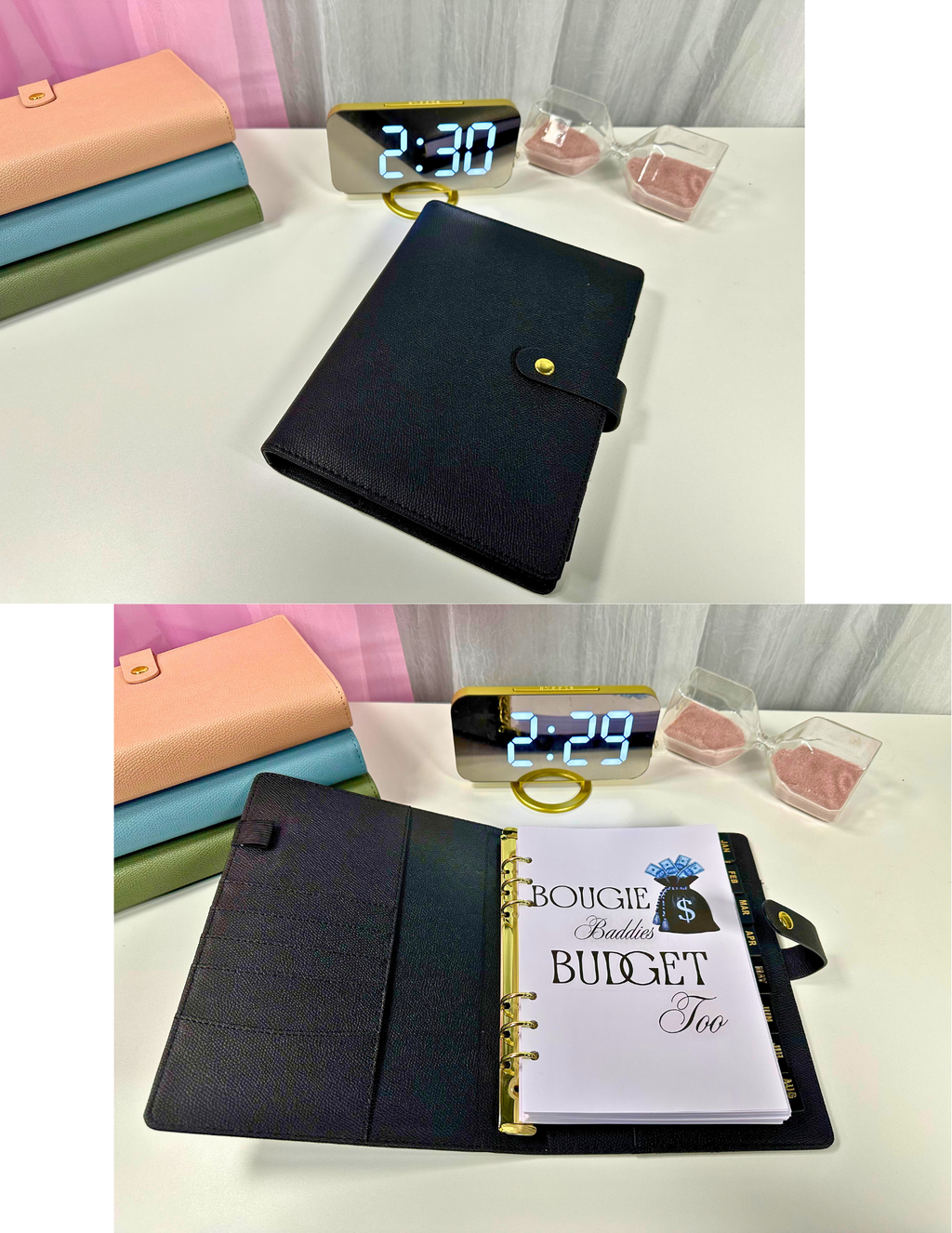 Bougie Baddies Budget Planner – Cash Stuffing & Financial Organizer Binder